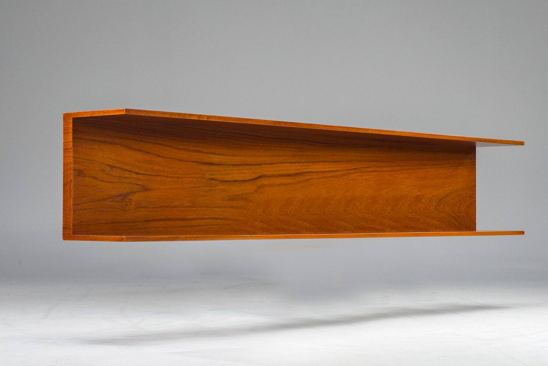 Mid-century modern teak wall shelf by Walter Wirtz for Wilhelm Renz, Germany, 1960s