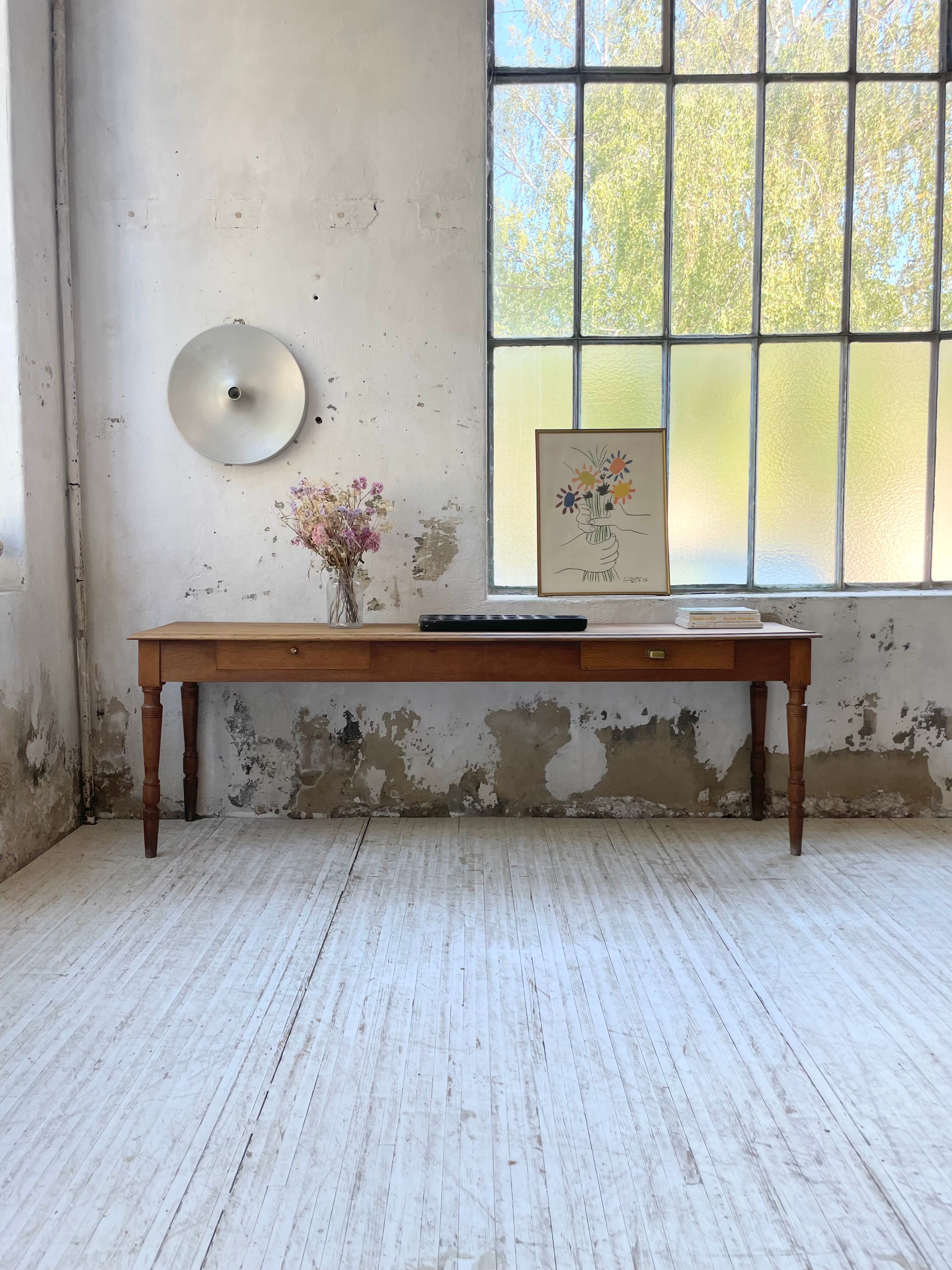 Oak table console