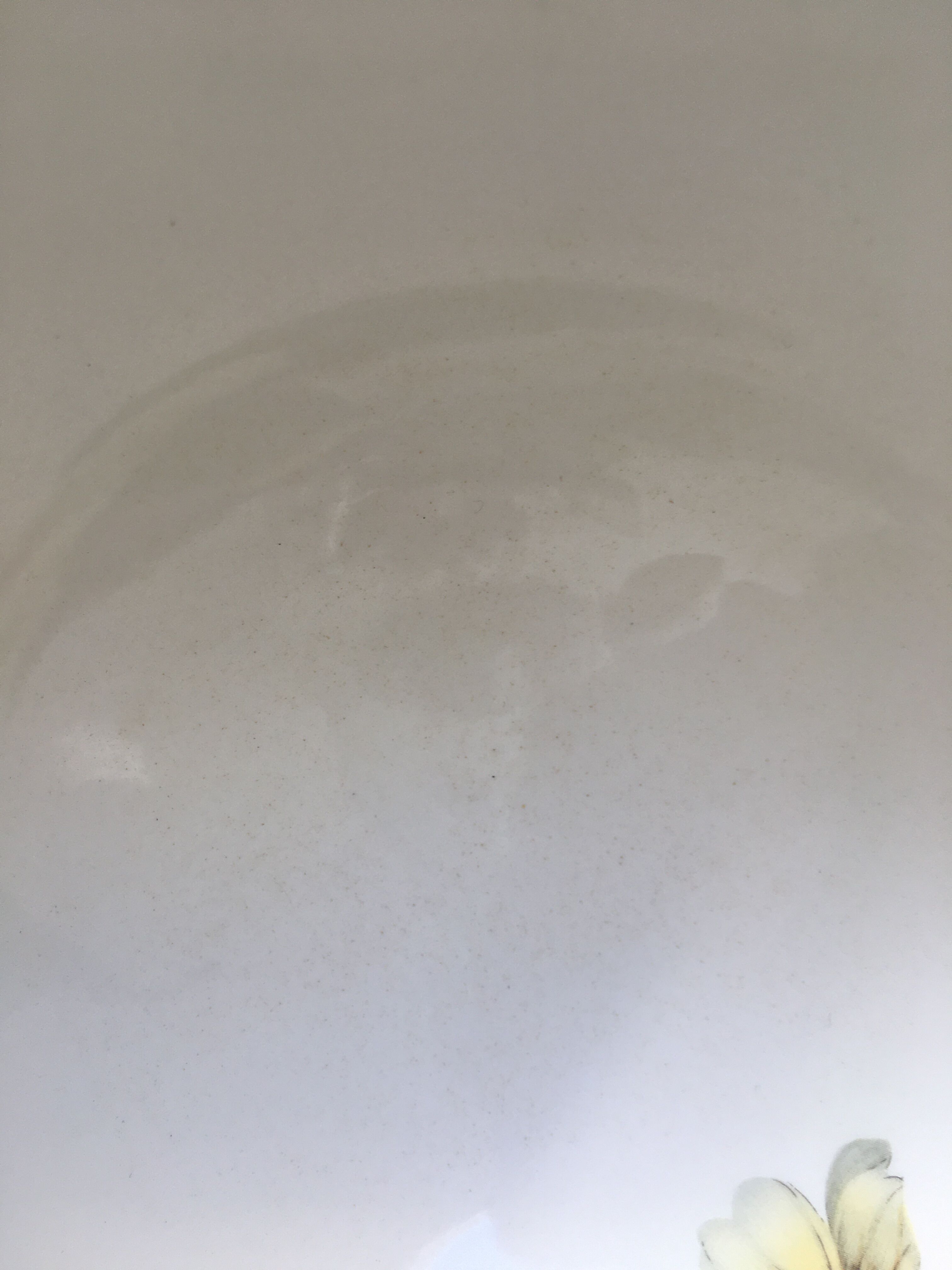 Bowl on old pedestal in earthenware