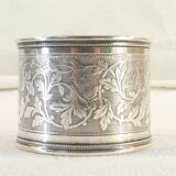 Solid silver towel round late 19th
