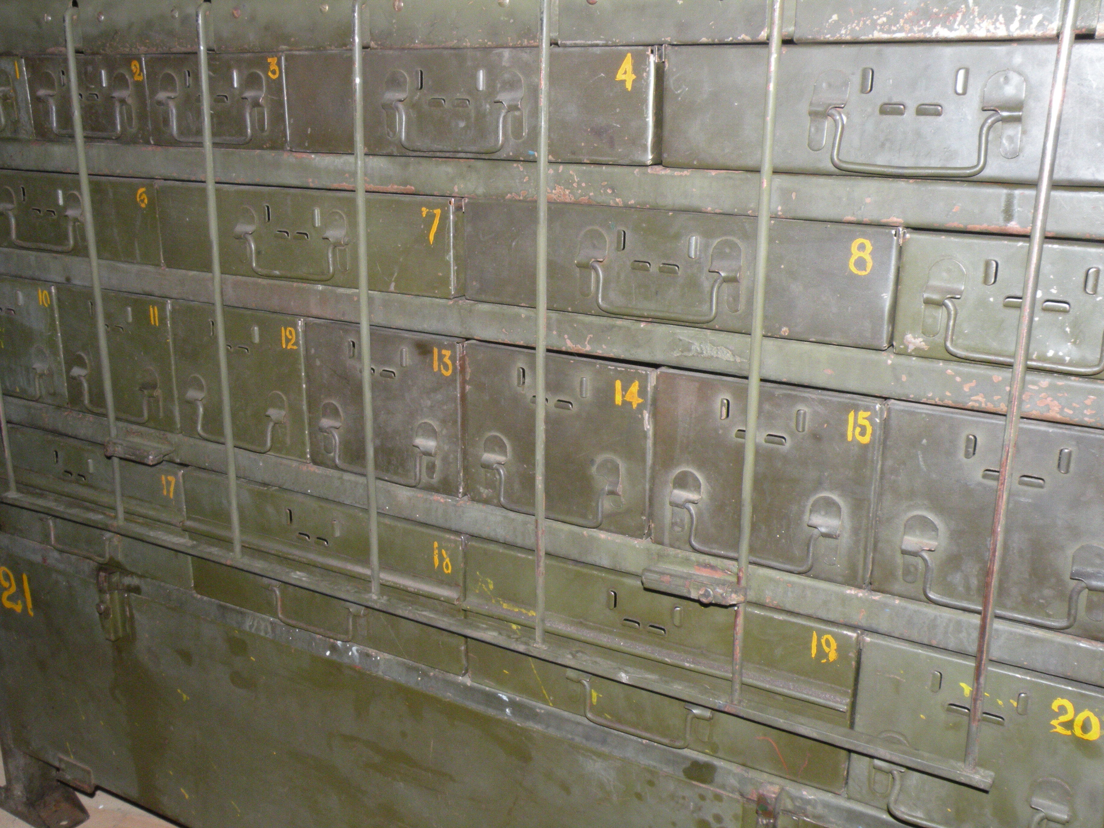 Metal workshop cabinet for a GMC CCKW 353 truck, US Army, World War II, 1941-1945