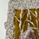 Vintage XL "stained glass" wall sconce in cement and glass, Sweden 1950
