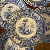 Lot de 12 assiettes David Johston XIXe siècle