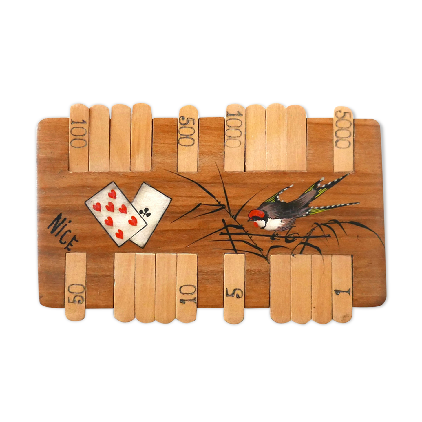 Compteur de points en bois, années 50