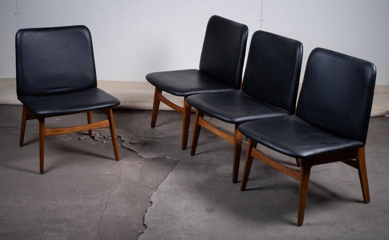 BM 230 Chairs in Oak attributed to Børge Mogensen, 1954, Set of 4