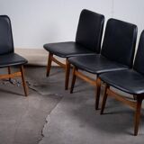 BM 230 Chairs in Oak attributed to Børge Mogensen, 1954, Set of 4
