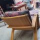 Resting rattan chair - rests feet