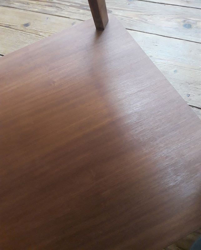 Table served legs compass with wheels 1950s