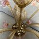 Murano glass chandelier Venetian flowers, circa 1950/1970 pink yellow