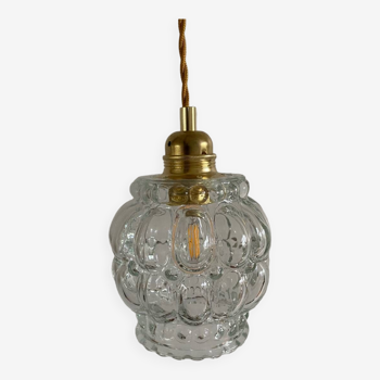 Walking lamp with vintage glass globe