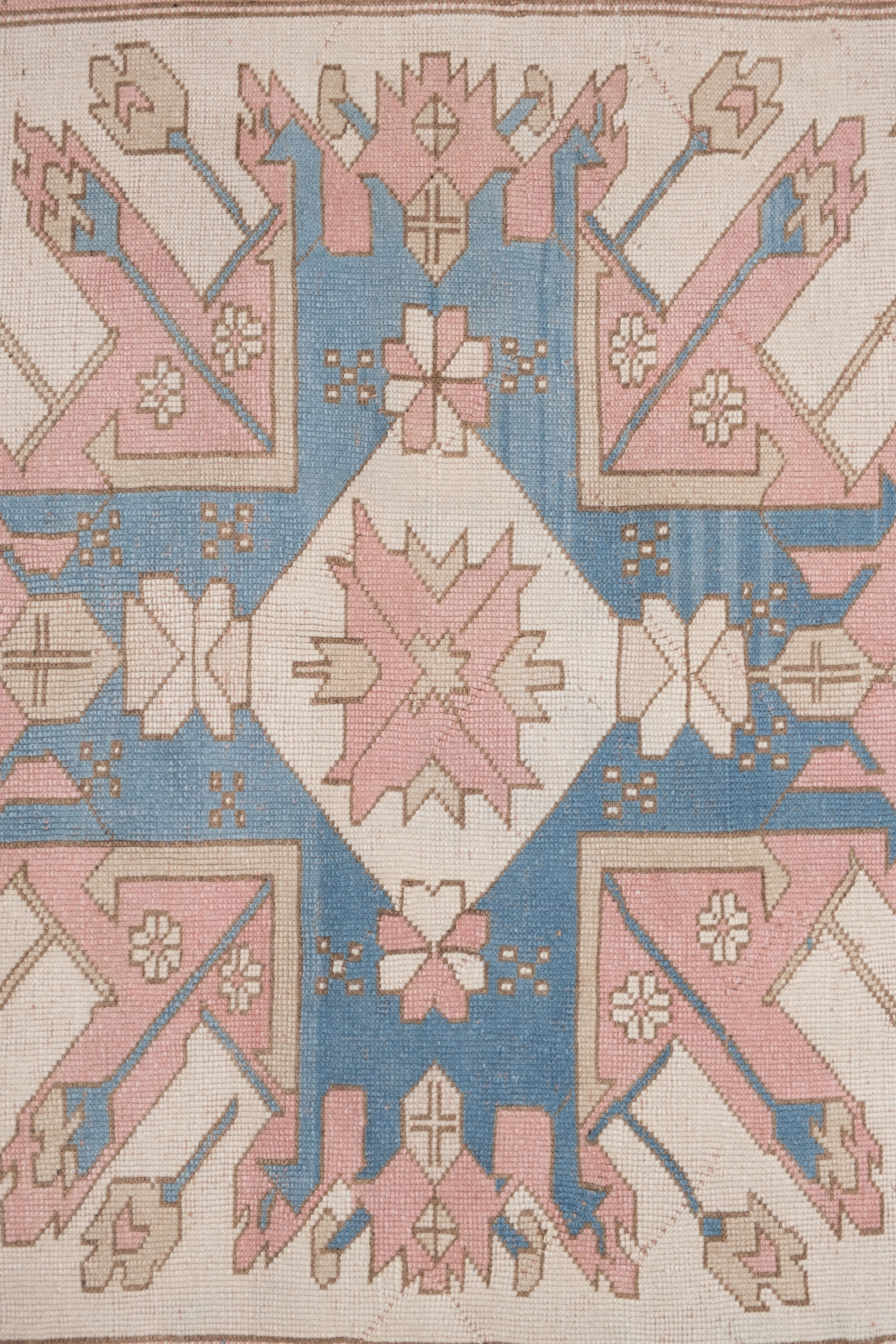 Large Vintage Turkish Oushak Rug 1970s 206 X 295 cm