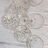6 verres à vin en cristal
