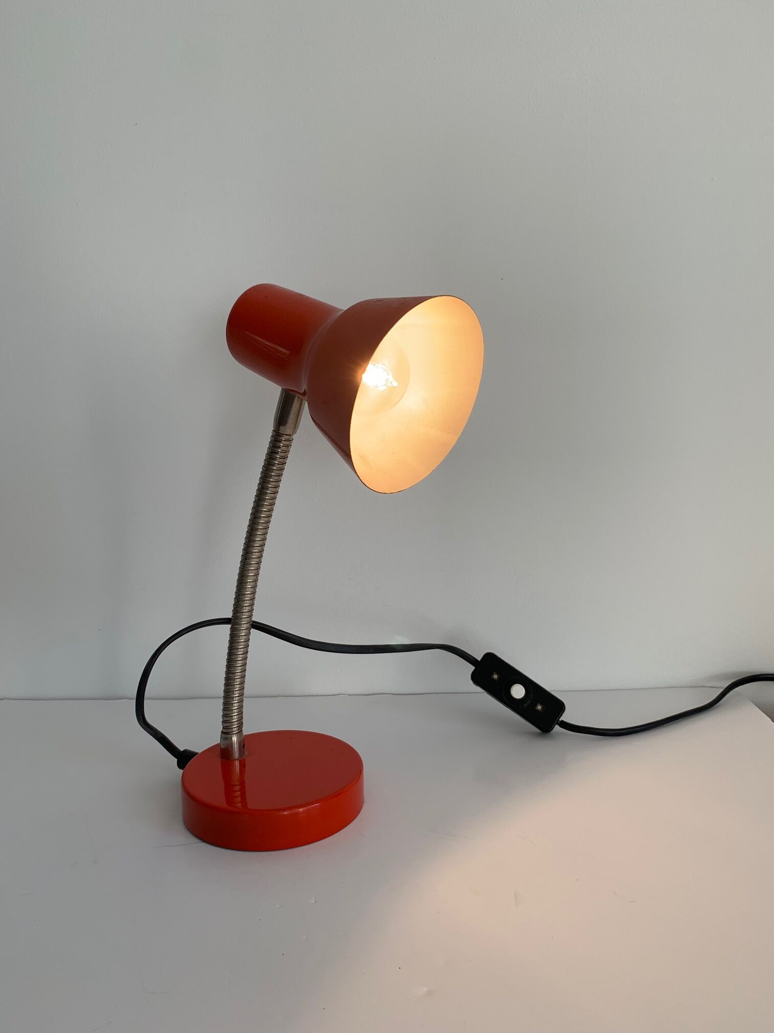 Vintage orange desk lamp