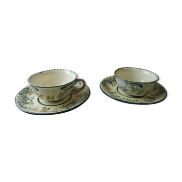 Lot de tasses et sous tasses, décor Georg Schmider Zeller, Dekor Favorite