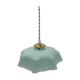 Blue opaline hanging lamp