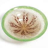 Three large colored 1930s glass bowls by Karl Wiedmann for WMF Ikora