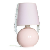 Pink ceramic ball lamp