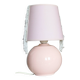 Lampe boule en céramique rose