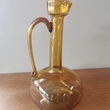 Vintage mouth-blown glass carafe