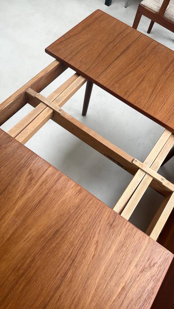 Vintage Danish dining set table and chairs