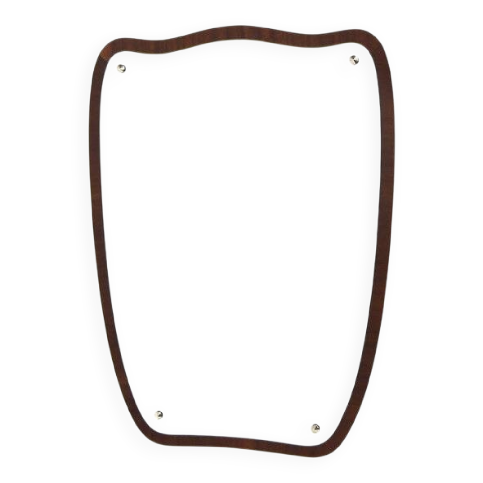 Miroir scandinave en acajou, Eriksmåla Glas, Suède, 1950, 73x54cm