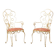 Pair of wrought iron and gilded armchairs, circa 1990
