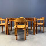CJ Rosengaarden pine wood dining set - set of 5 - 1970s