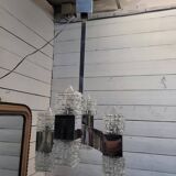 Chrome and glass pendant chandelier by Sciolari, Italy, 1960s