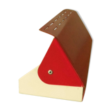 Wall lamp with red swivel shutter