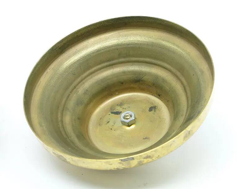 Bonbonnière Art Déco, verre rubis, laiton, Allemagne, années 1930