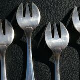 11 APOLLO Art Deco silver plated oyster forks