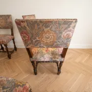 Lot de 8 chaises vintage tapissées de style traditionnel