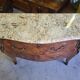 commode en bois de rose 2 tiroirs plateau marbre