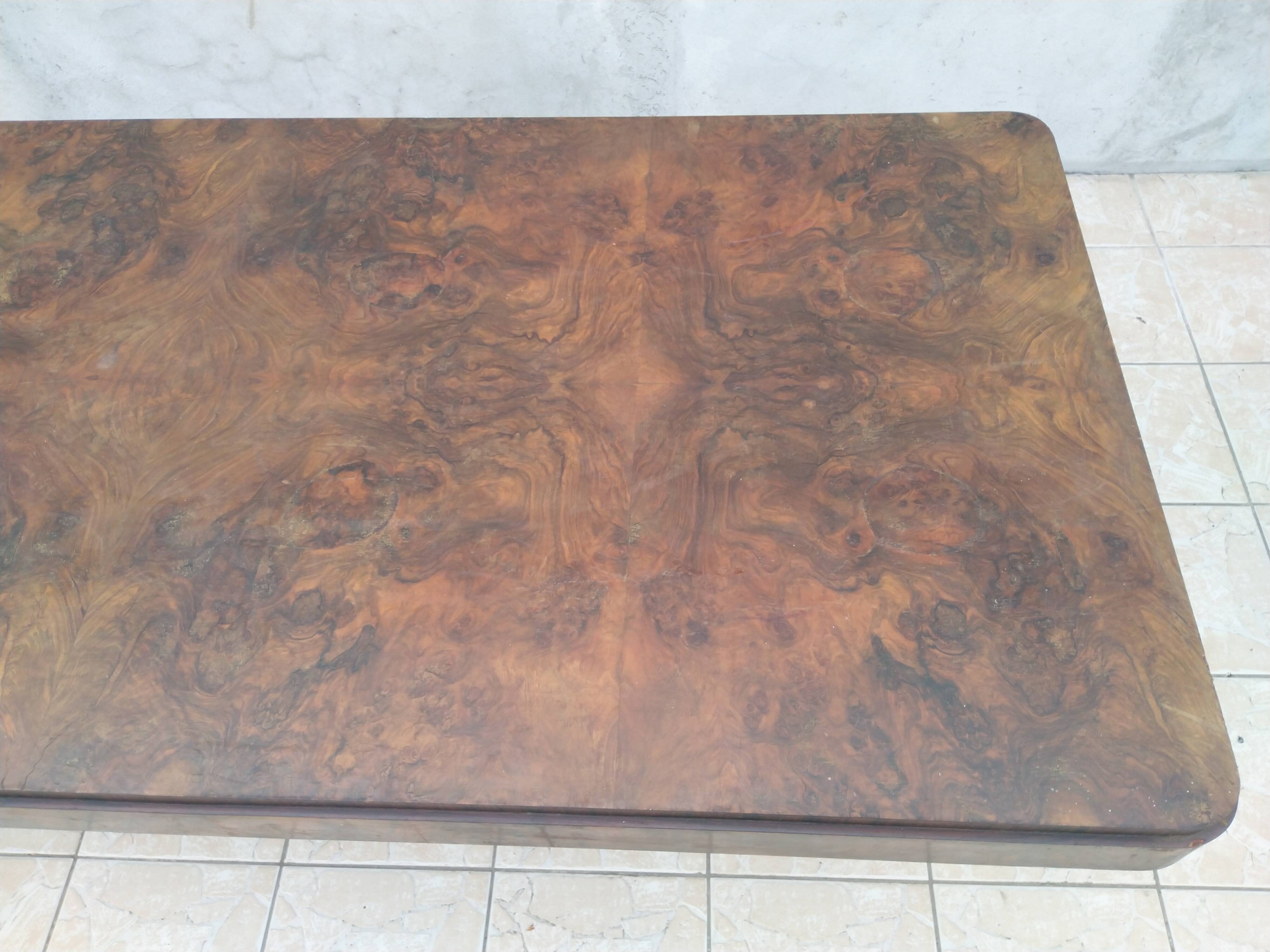 Art deco period table in walnut bramble