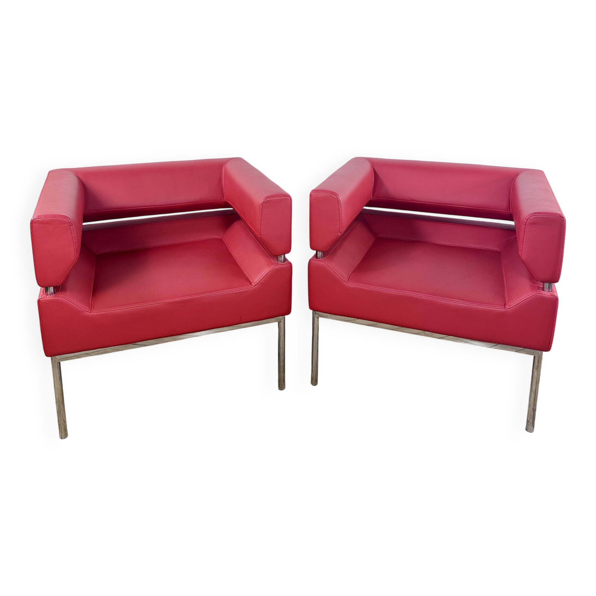 Vintage 1970s round metal and smoked glass table