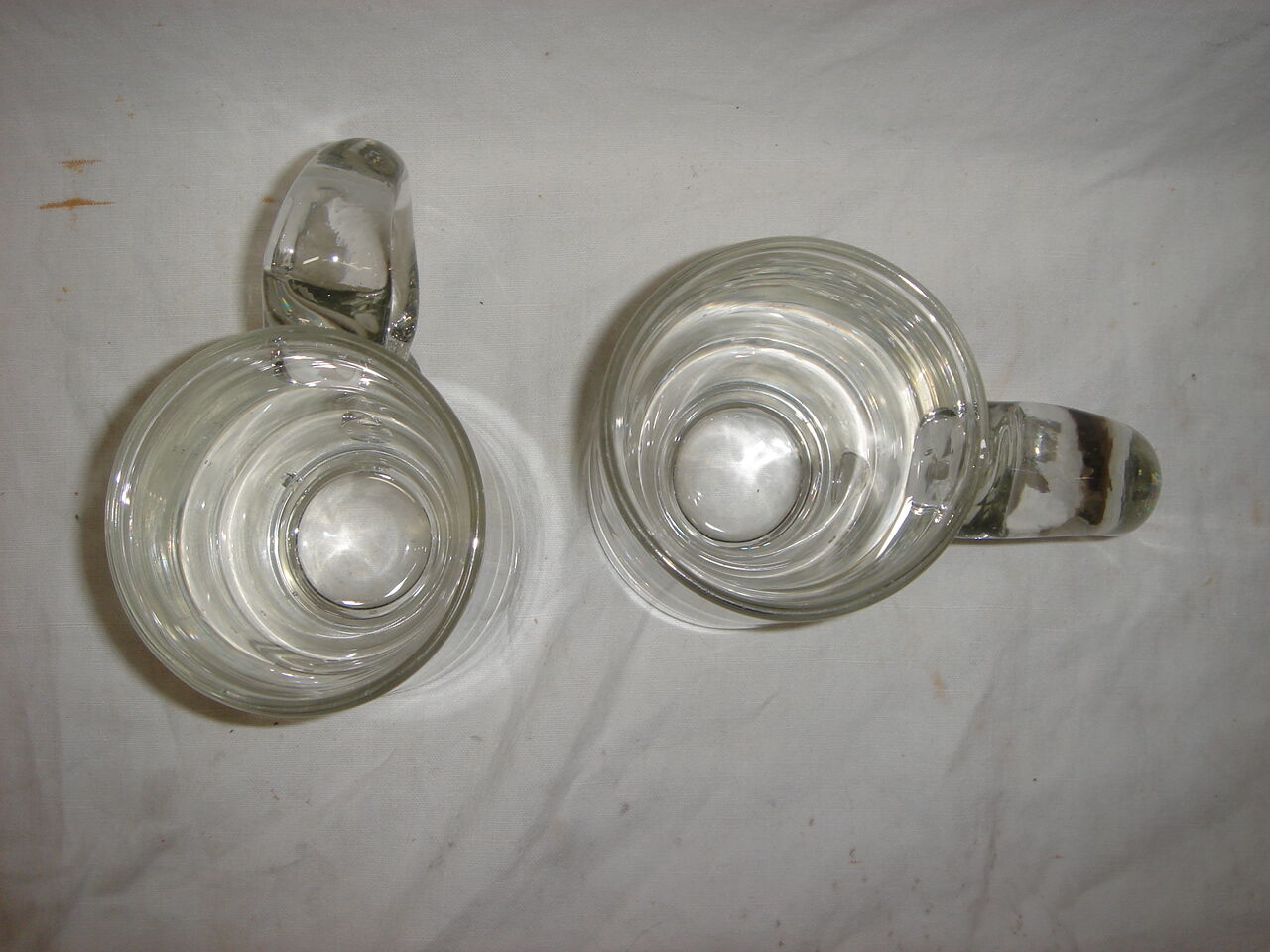 2 mouth-blown beer mugs early 20th