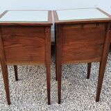 2 bedside tables mirror tray