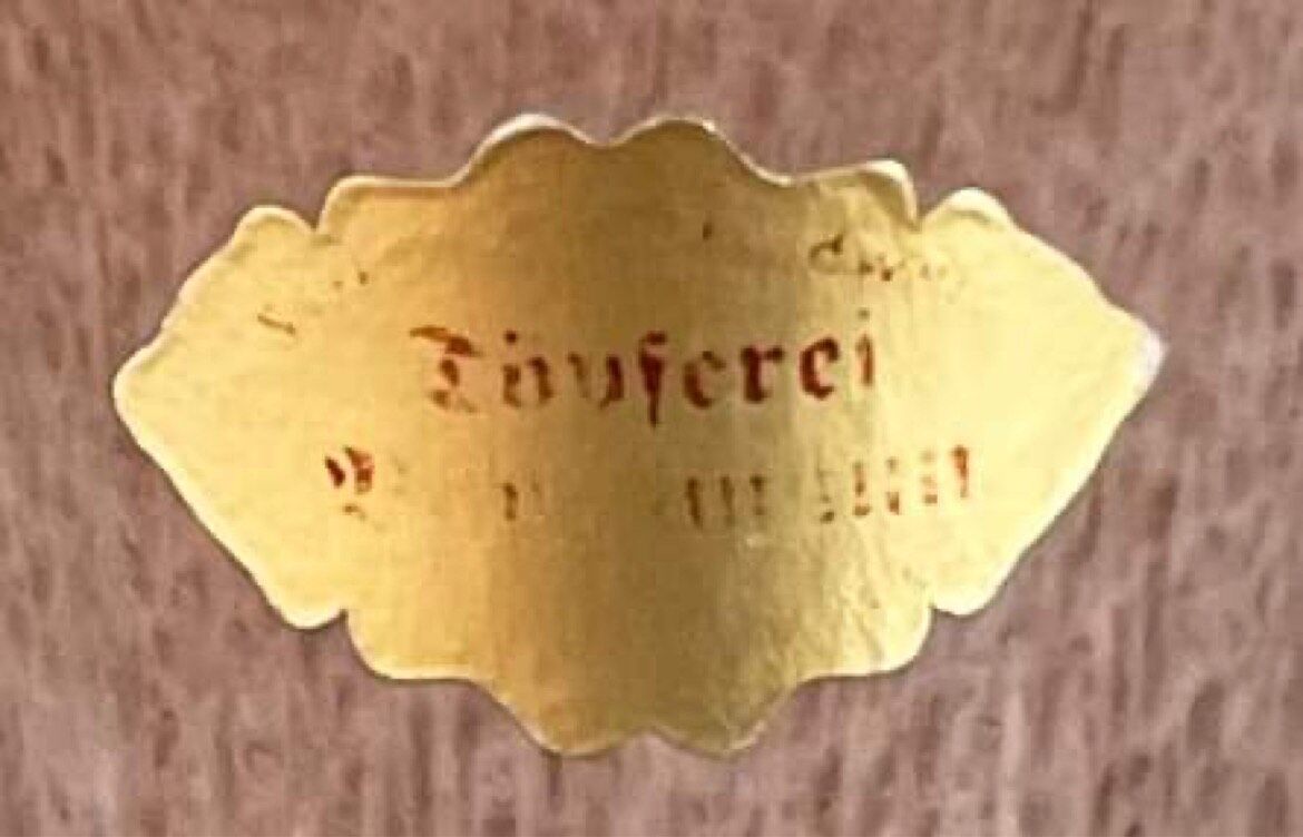 Brown German Fat Lava Style Vase with Drip Glaze, Töpferei Zimmermann