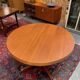 Baumann round teak table, vintage 1970s, Roche Bobois
