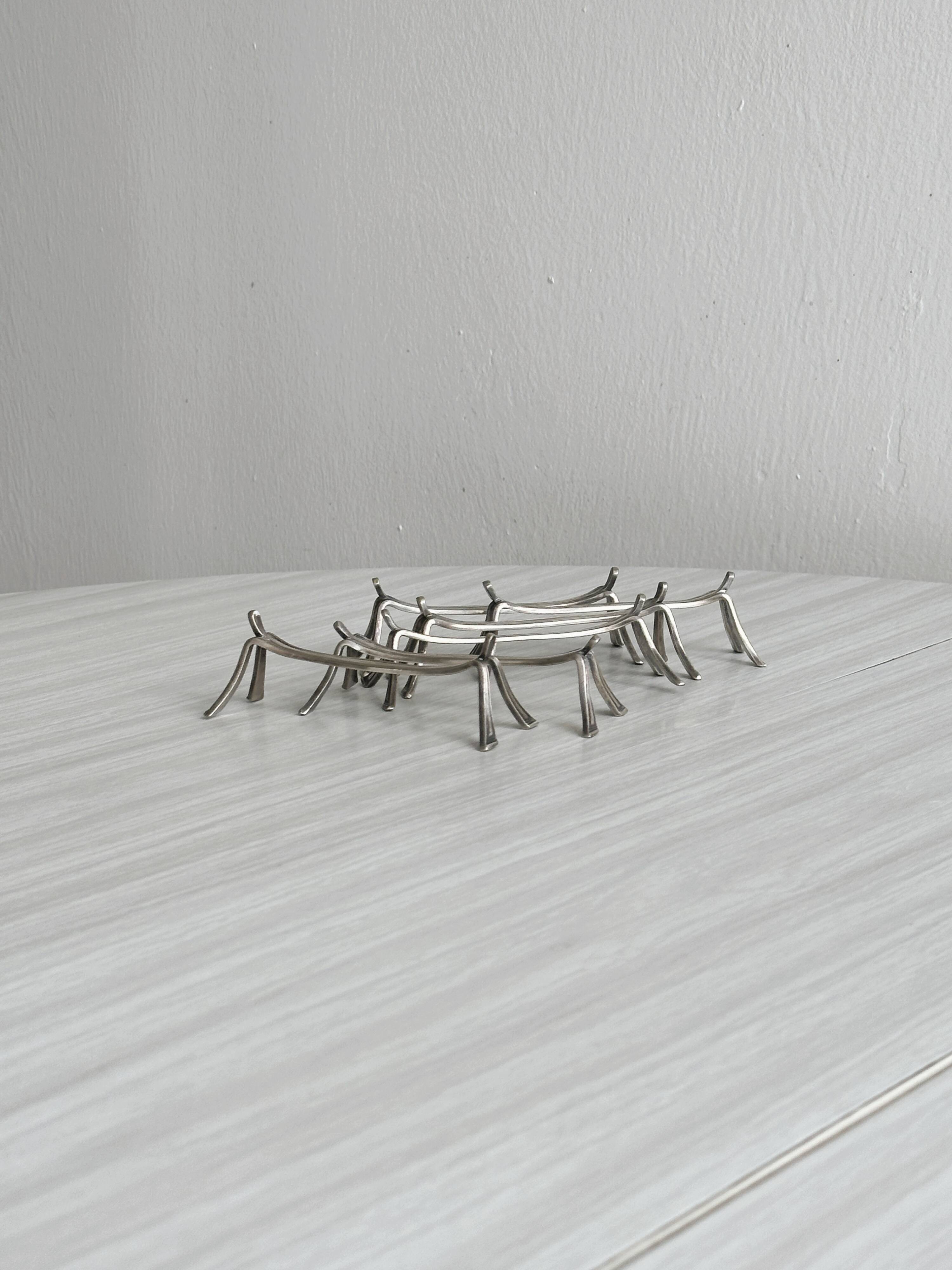 set of 6 Christofle silver-plated knife holders