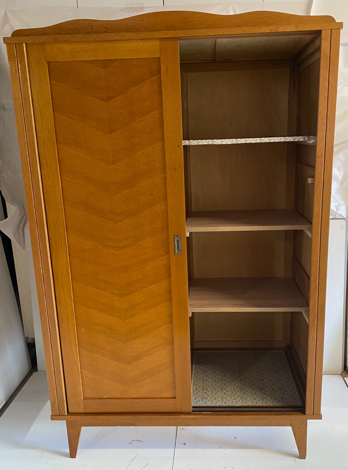 Vintage wardrobe with compass feet