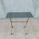 Vintage dessert trolley in brass and smoked glass 1960