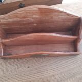 Wood and brass mail rack