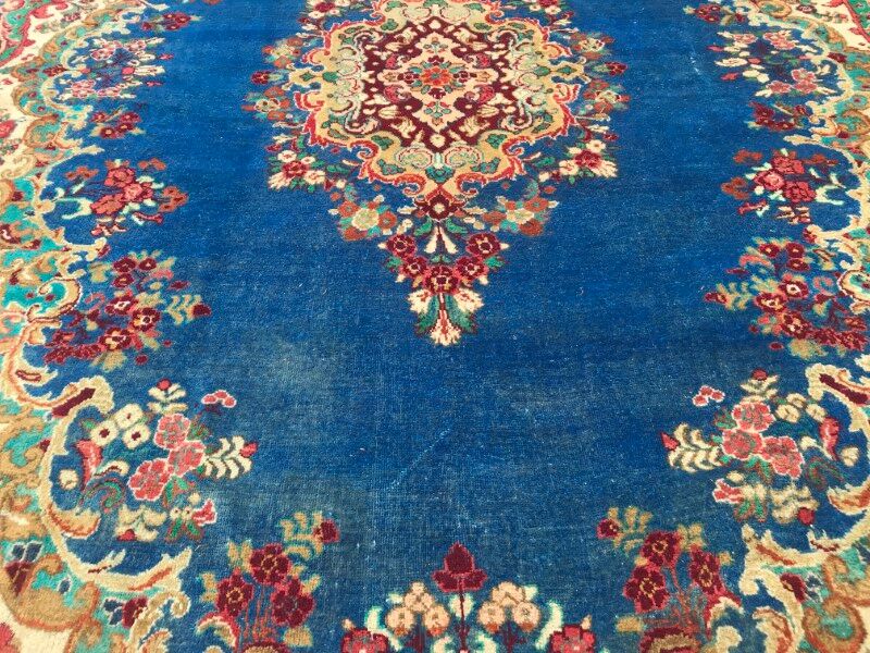 Persian vintage mahal rug handmade 258x373 cm