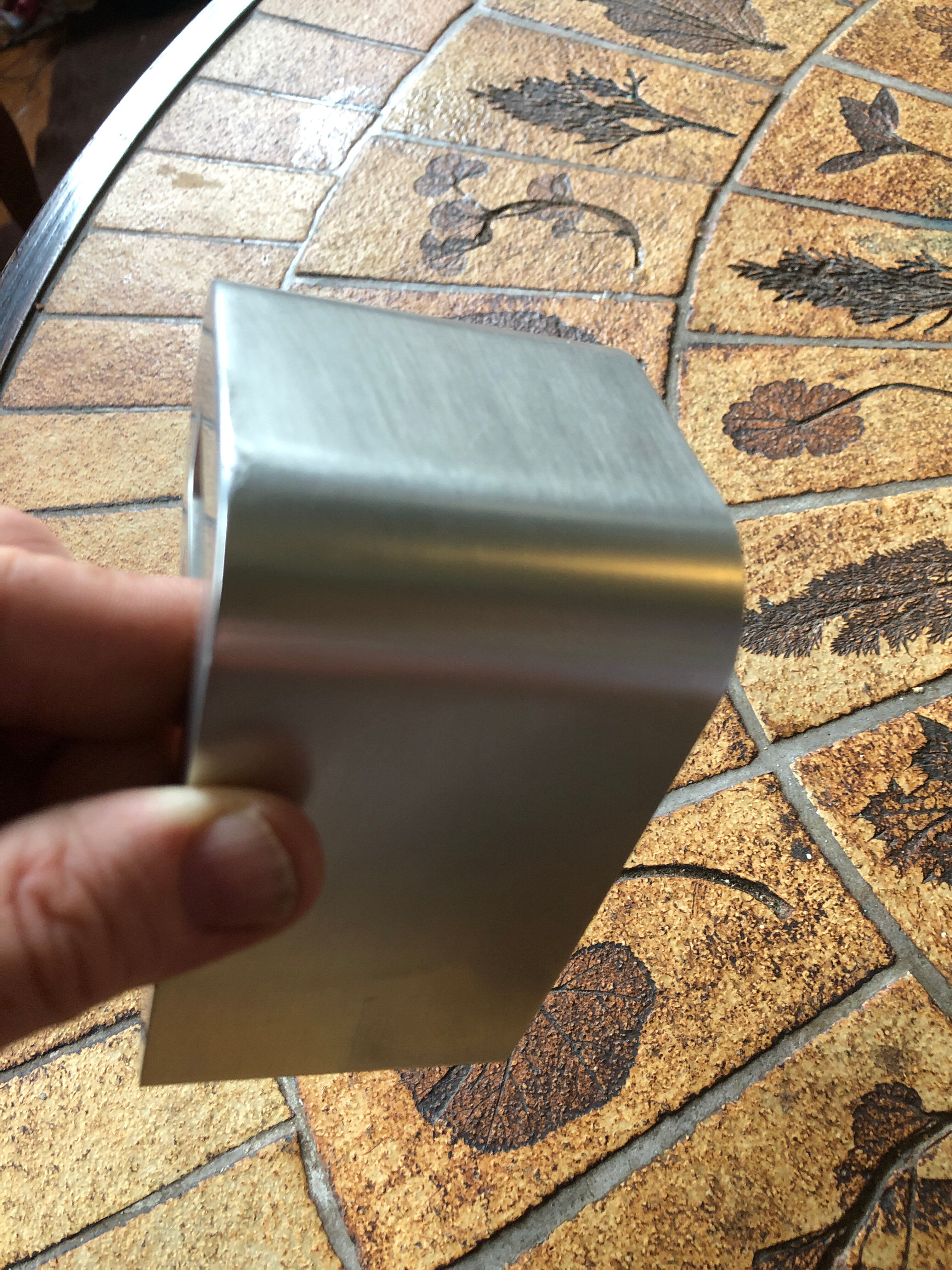 Pencil holder 1970 in cast aluminum signed Pierre Vandel for Pierre Cardin