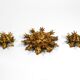 Set of three beautiful 1960s Italian ceiling or wall lamps by Banci Firenze