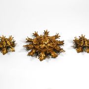 Set of three beautiful 1960s Italian ceiling or wall lamps by Banci Firenze