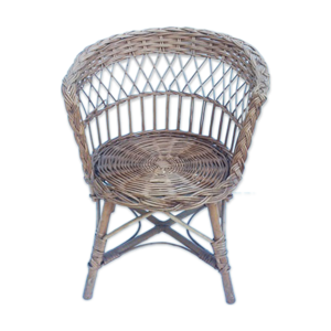 fauteuil enfant rotin