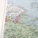 Vintage map Asia USSR Japan 43x43cm from 1950