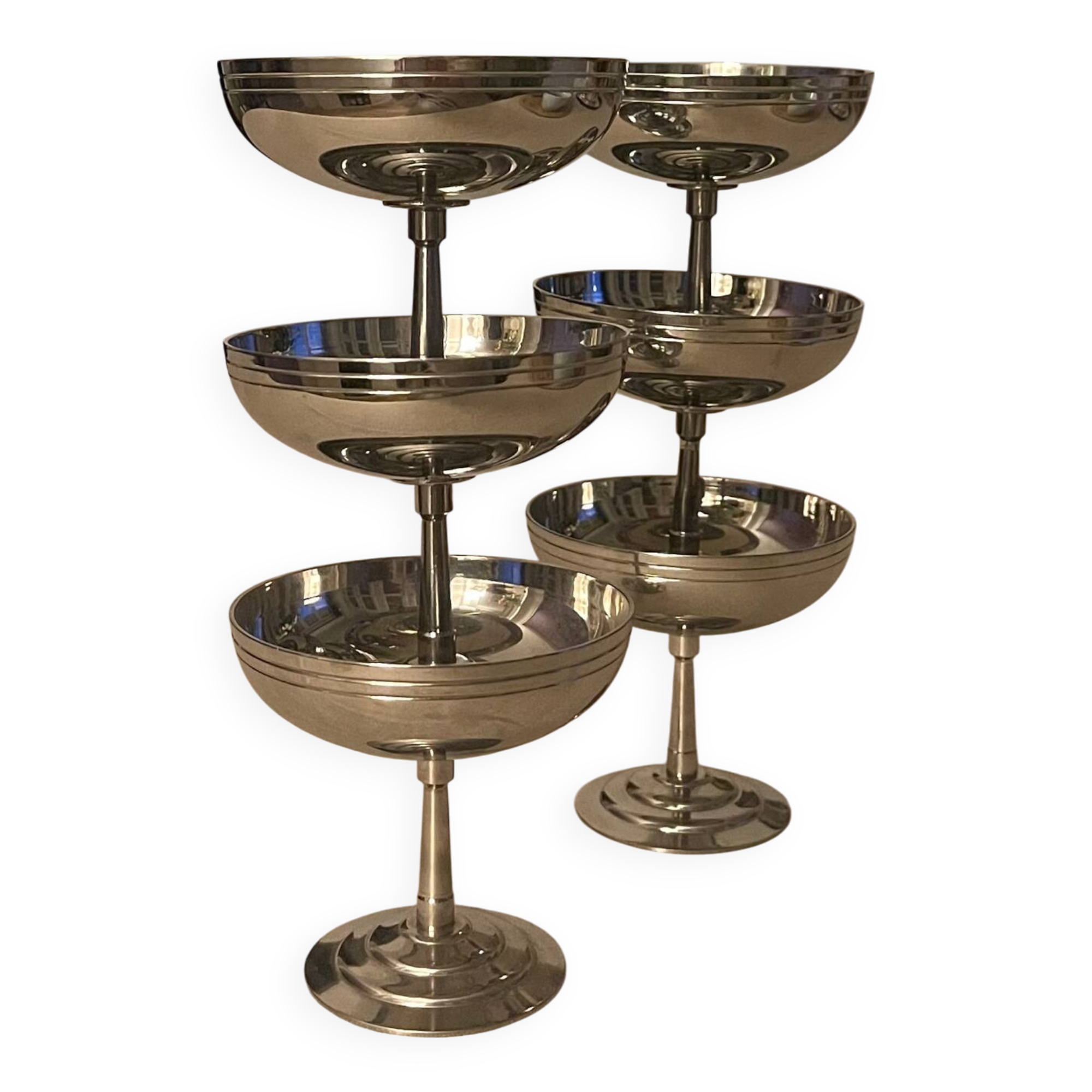 6 coupes en inox Letang Remy